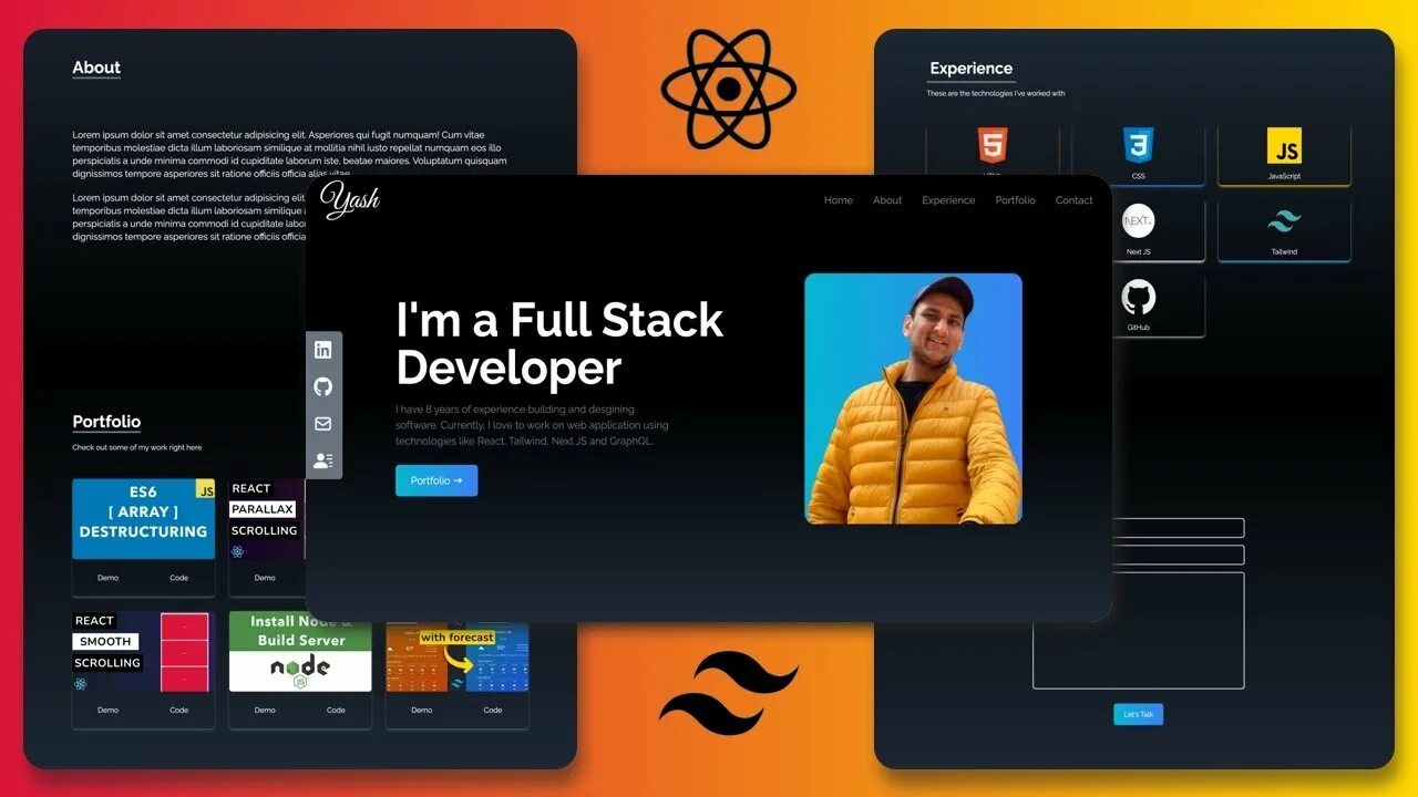 React next. Build a Responsive Portfolio website using React js | Portfolio website in React. UE js in Portfolio Projects. Сайты на реакте