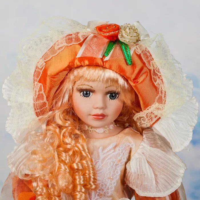 Музыкальная кукла. Кукла коллекционная керамика &quot;шарлотта&quot; 58 см 685926. фарфоровая кукла с зонтиком. кукла зонтик музыкальная. зонтик для кукол.