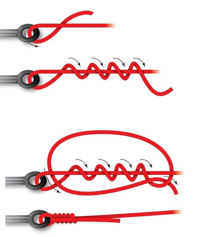 Простая и усиленная. Двойной Клинч узел для плетенки. Рыболовный узел улучшенный Клинч. Рыбацкий узел двойной Клинч. Узел для крючка двойной Клинч.