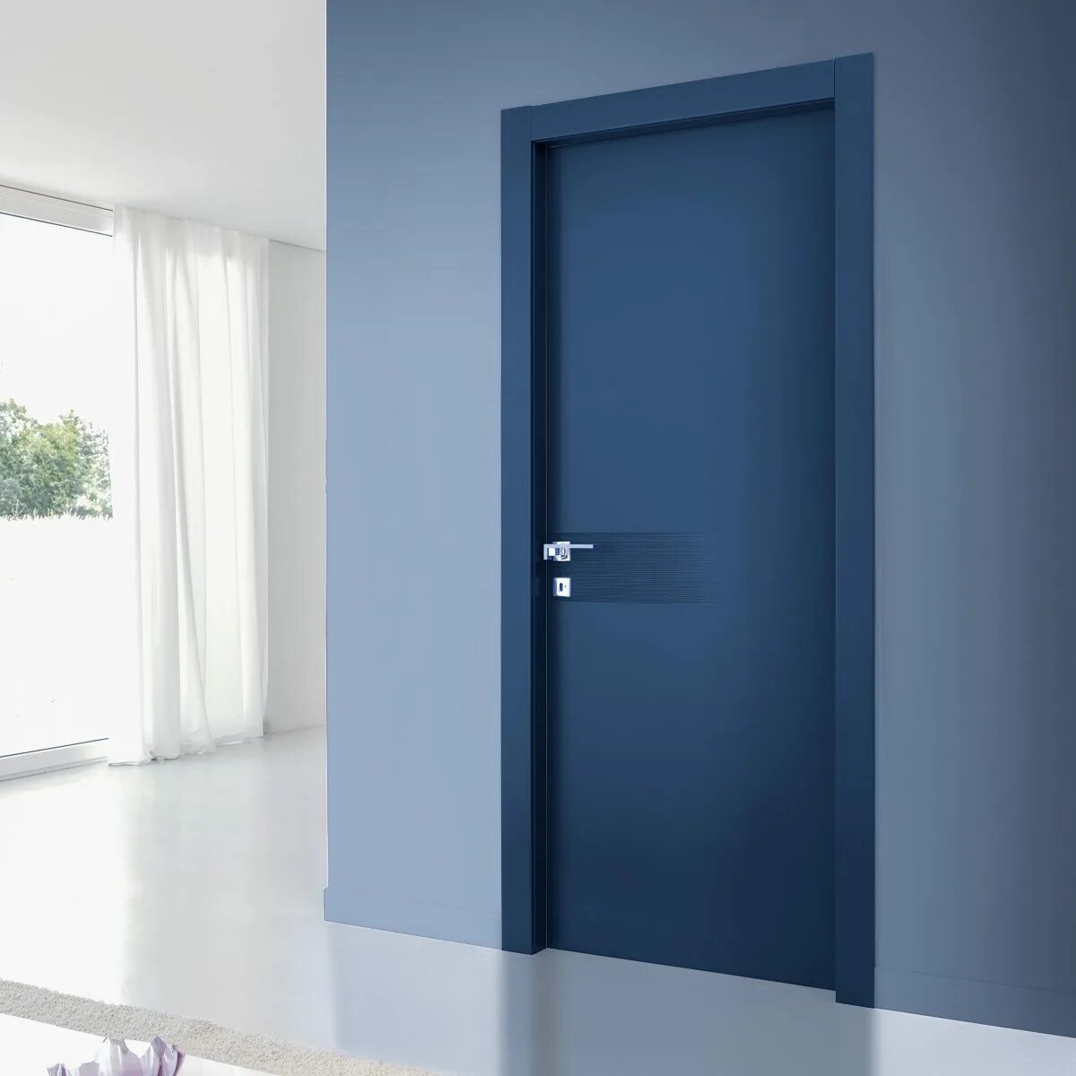 Синяя дверь. Romagnoli двери Brio. Двери Romagnoli Doors 4.0. Romagnoli Contemporary Doors. Синие двери в интерьере.