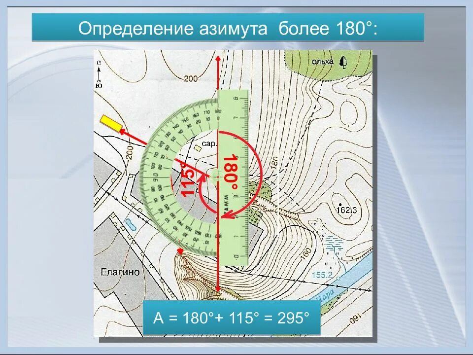 Азимут на плане местности. Как определить Азимут на карте. Направления на плане местности. План местности по азимуту.