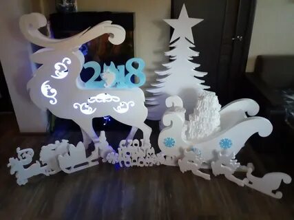 Поделки на новый год из потолочной плитки