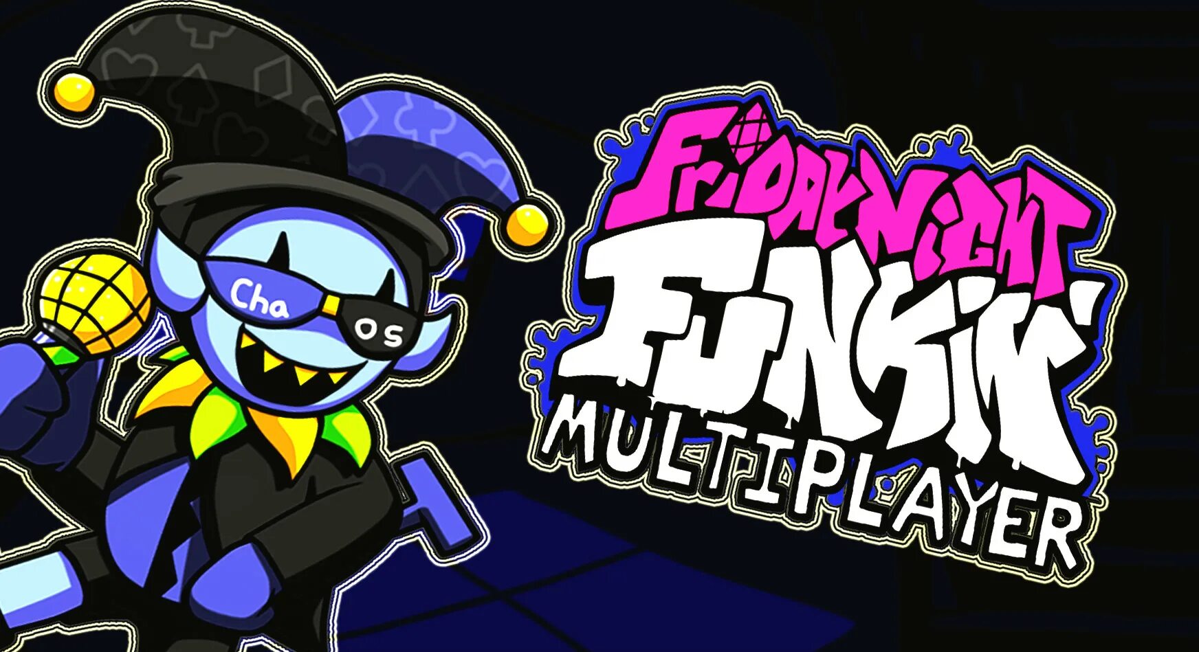 FNF Jevil. Friday Night Funkin Multiplayer. Friday Night Funkin Multiplayer Mod. FNF Mod.