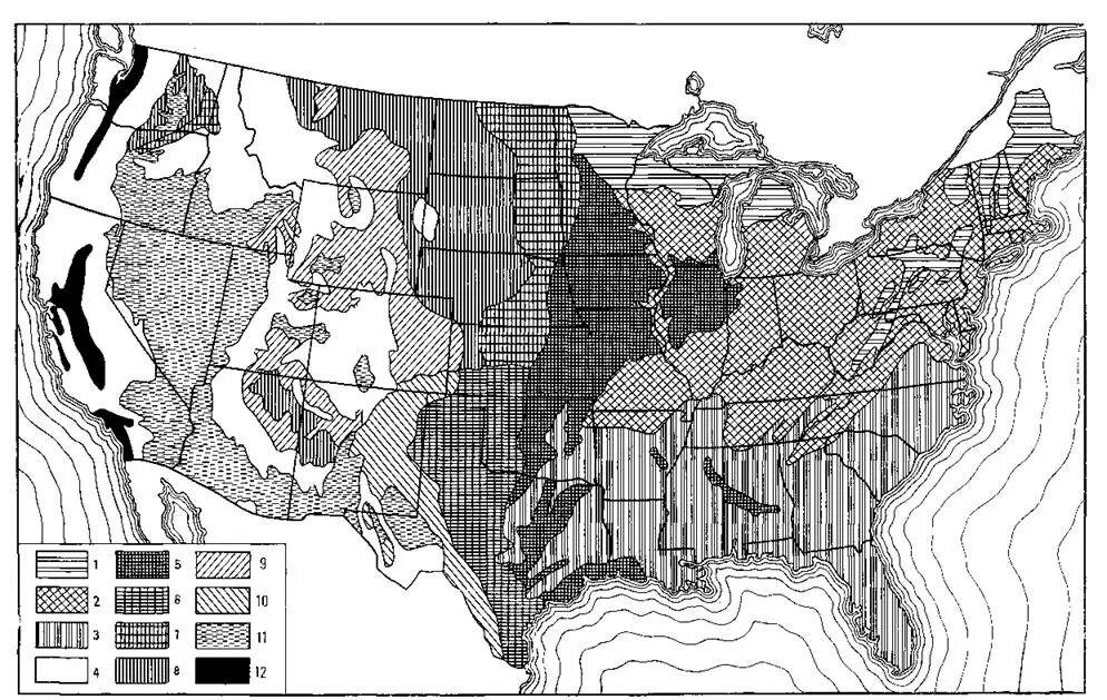 Карта почв США. Карта почв Северной Америки. Североамериканские прерии на карте.
