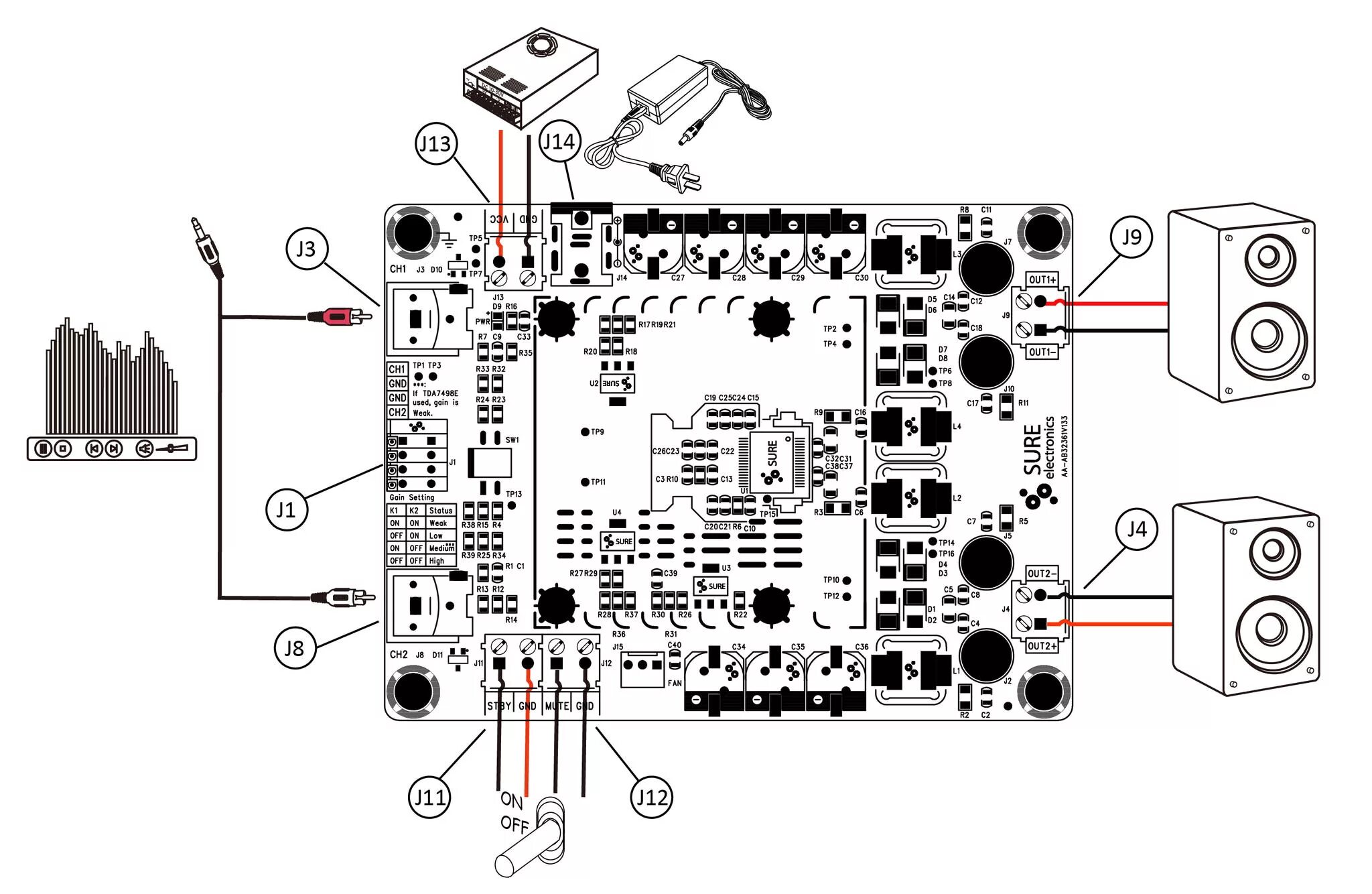 Tda7498e. Цифровой усилитель мощности звука 2x160 вт tda7498e схема. tda7492 audio amplifier board 2x50w schematics. цифровой усилитель мощности звука 2x100+200 вт tda7498 схема. усилитель iraud-350 подключение.