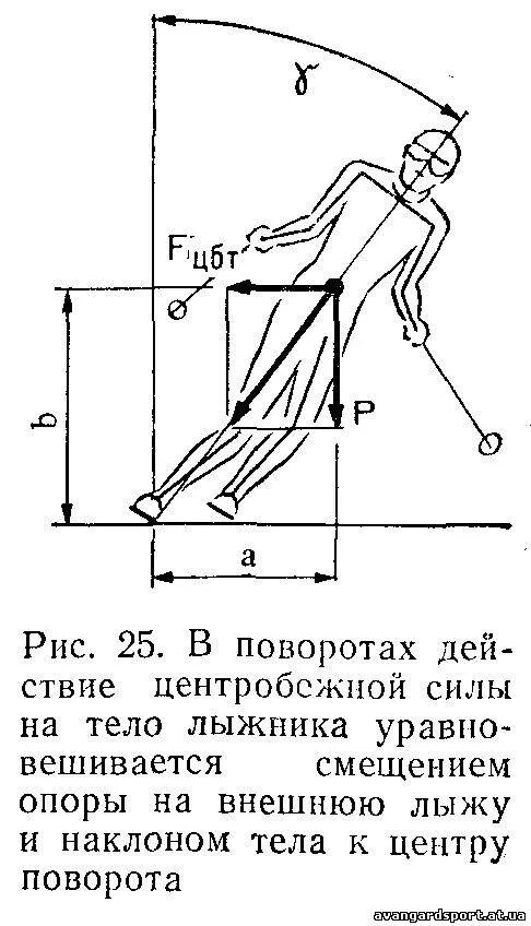 Радиус поворота лыж. Силы действующие на лыжника. физические силы действующие на лыжника. силы действующие на горнолыжника.