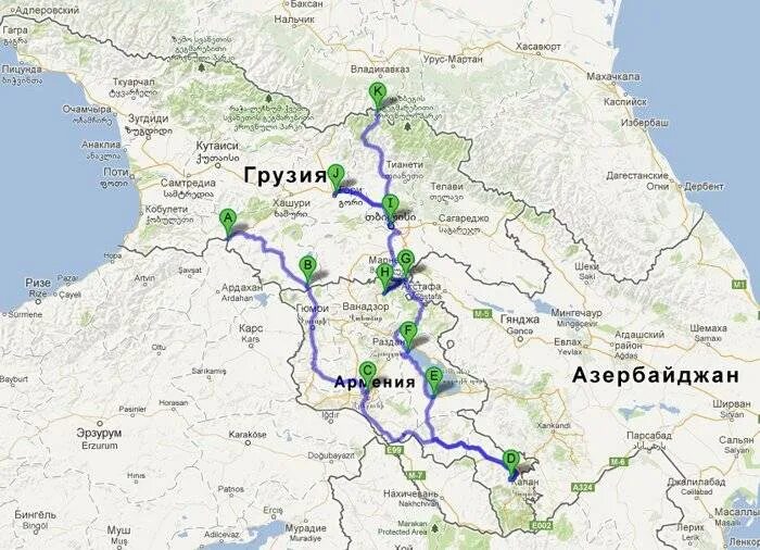 Можно ли ехать в армению. Карта дорог Грузии и Армении. Ереван Тбилиси на машине карта. Дорога Ереван Тбилиси на карте. Маршрут Ереван Тбилиси.