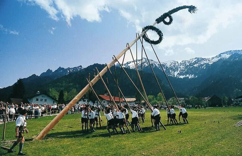 Maibaum в Германии. 1 Мая в Германии Майское дерево. Майское дерево в Германии традиции. Майское дерево Бавария. 1 мая дерево