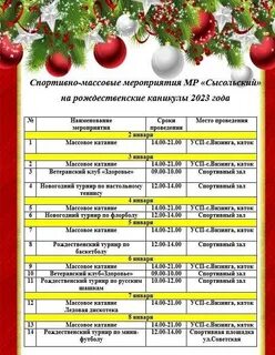 Программа новогодних мероприятий 2024