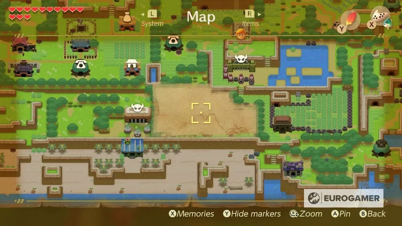 Zelda как попасть. Link’s Awakening Лабиринт указателей. Крокожабер Лабиринт указателей. Zelda Лабиринт указателей где находится.