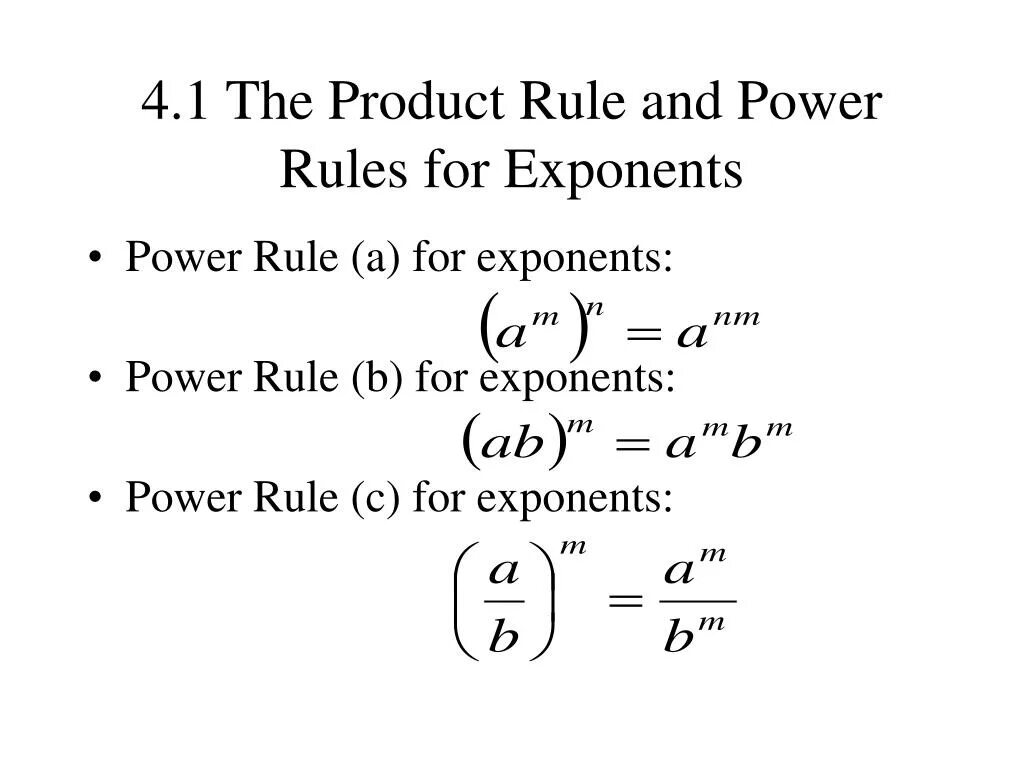 Product rule. Power Rule. Power Rule в математике. Exponent Rules. Exponent перевод.
