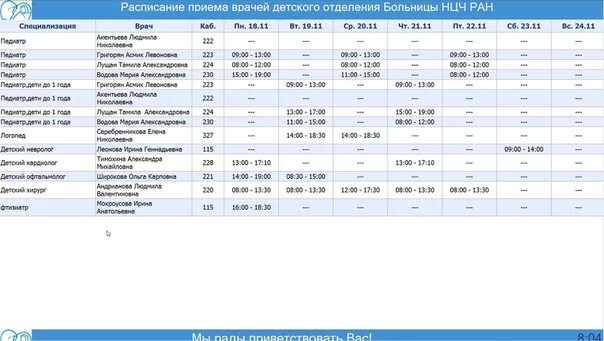 Расписание работы врачей спб поликлиники. Расписание врачей. Расписание приема врачей. Расписание врачей в поликлинике. График приема специалистов.
