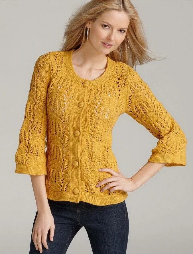 необычные вязаные кофточки.