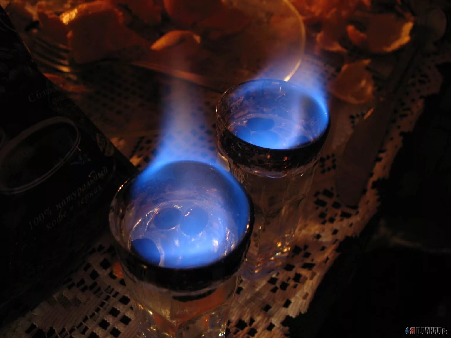 самогон горит