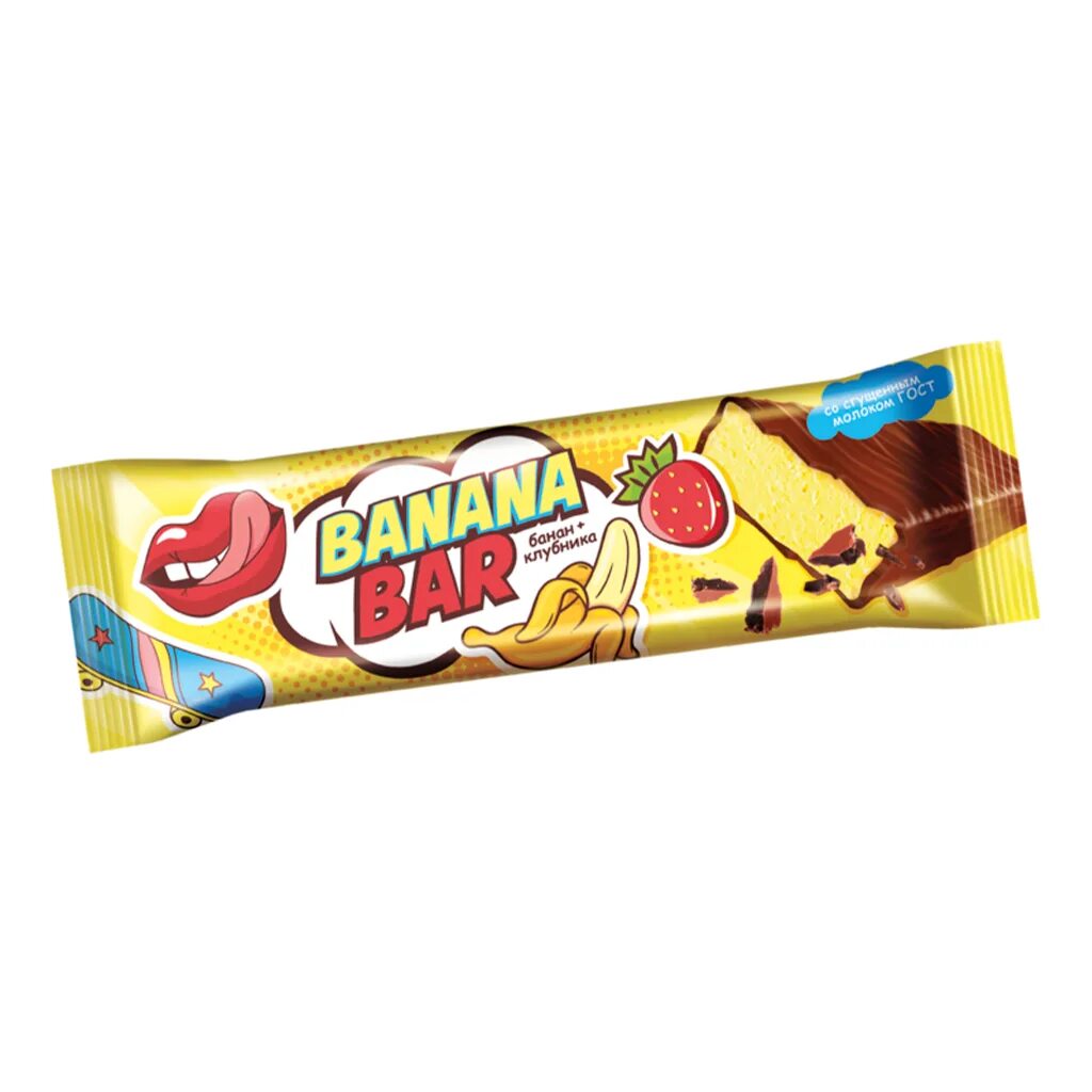 Банановый бар. Батончик-суфле клубнично-банановый «banana bar», 35 г. banana bar батончик суфле. батончик banana bar 35г. батончик banana bar 35 гр..