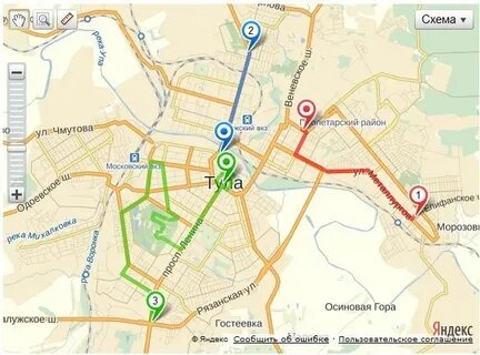 Карта тулы адреса