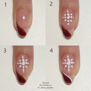 Как нарисовать снежинку гель лаком