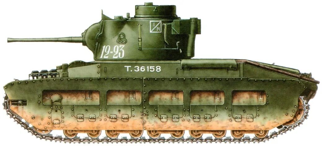 A12 "Matilda II", пехотный танк. Танк Matilda MK 1.