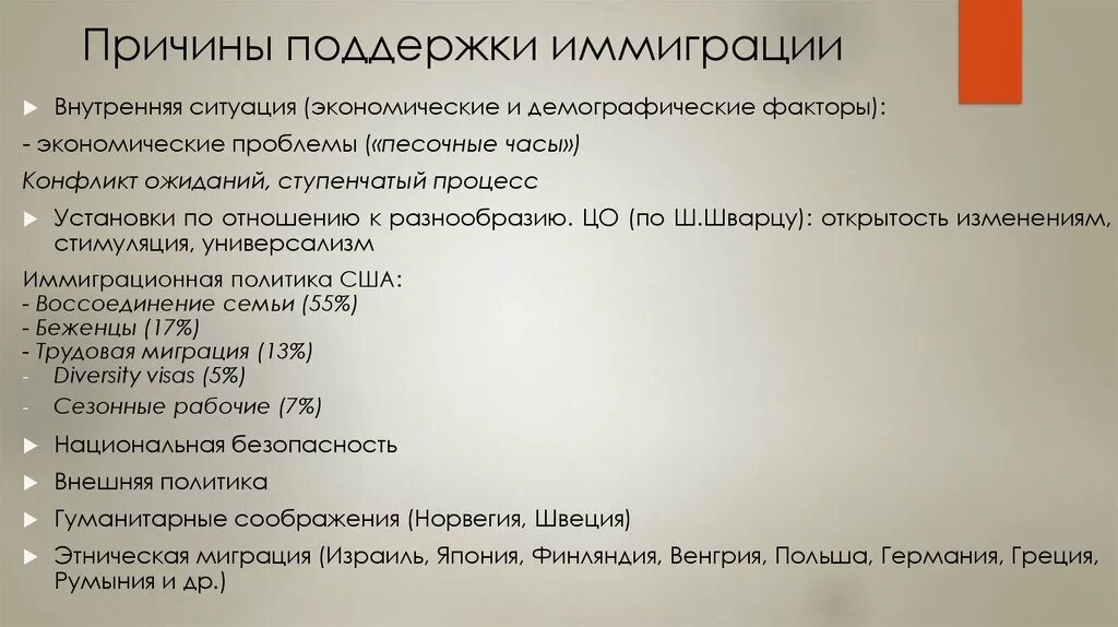 Причины иммиграции. Причины иммиграции населения. Демографические факторы миграции. Проблемы иммиграции.