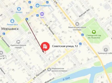 Карта ул интернациональная