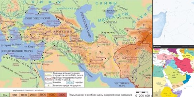 физическая карта ближнего востока