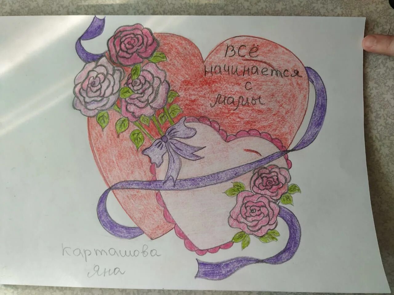 рисунок на тему спасибо родителям за жизнь