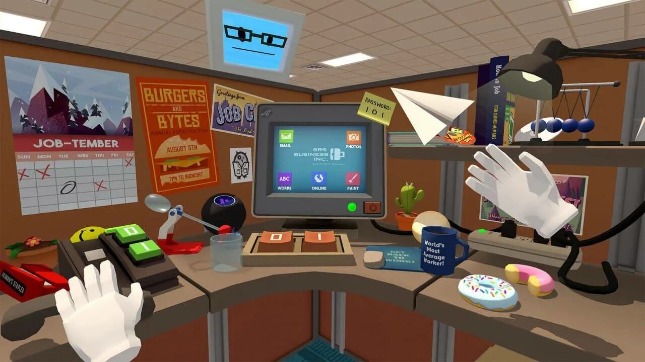 Джоб симулятор. Симулятор магазина ВР. Игра job Simulator. Job Simulator ВР. В игру поиграть руками