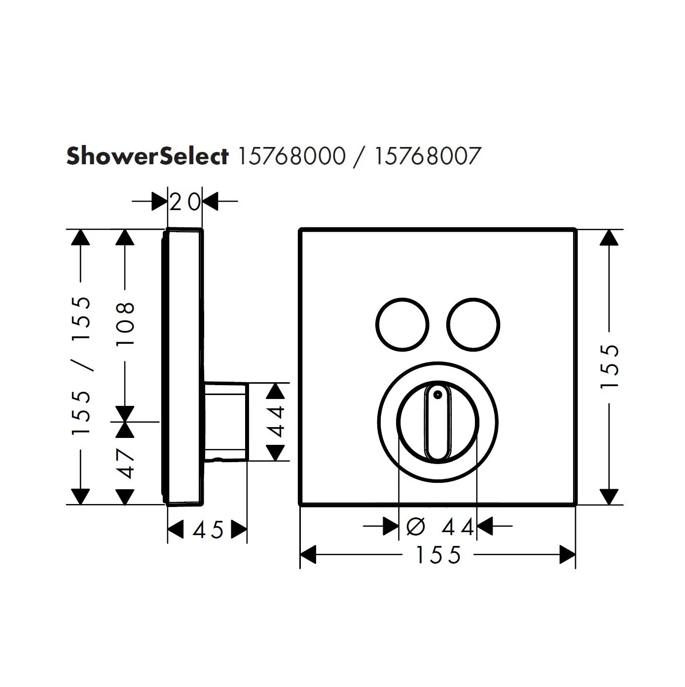 Hansgrohe showerselect. Вариант 1 термостат hansgrohe showerselect для душа 15763000. термостатический смеситель hansgrohe.