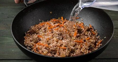 Плов в казане из свинины пошаговый