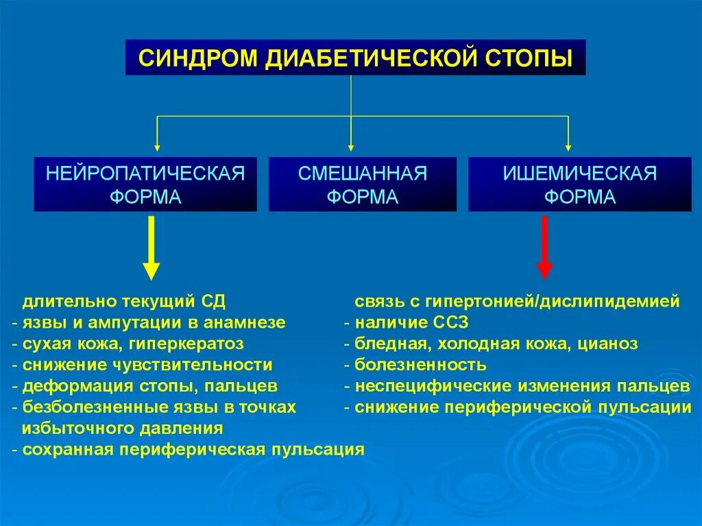 Сахарный синдром. Синдром диабетической стопы нейроишемическая форма. синдром диабетической стопы клинические проявления. нейропатическая форма синдрома диабетической стопы. для нейропатической формы синдрома диабетической стопы характерно.