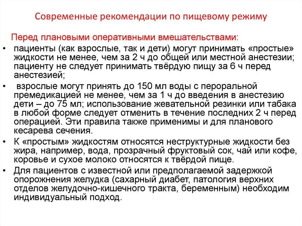 Через сколько есть после наркоза общего