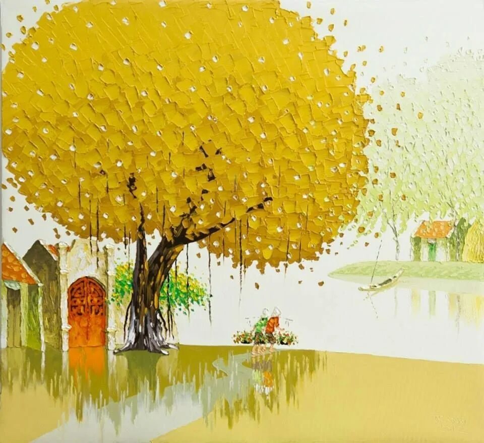 Нарисуй желтую картину. Абстракция с желтым цветом. Картины вьетнамской художницы phan thu trang. Фэн тчу транг художник. Интерьерная живопись желтый.