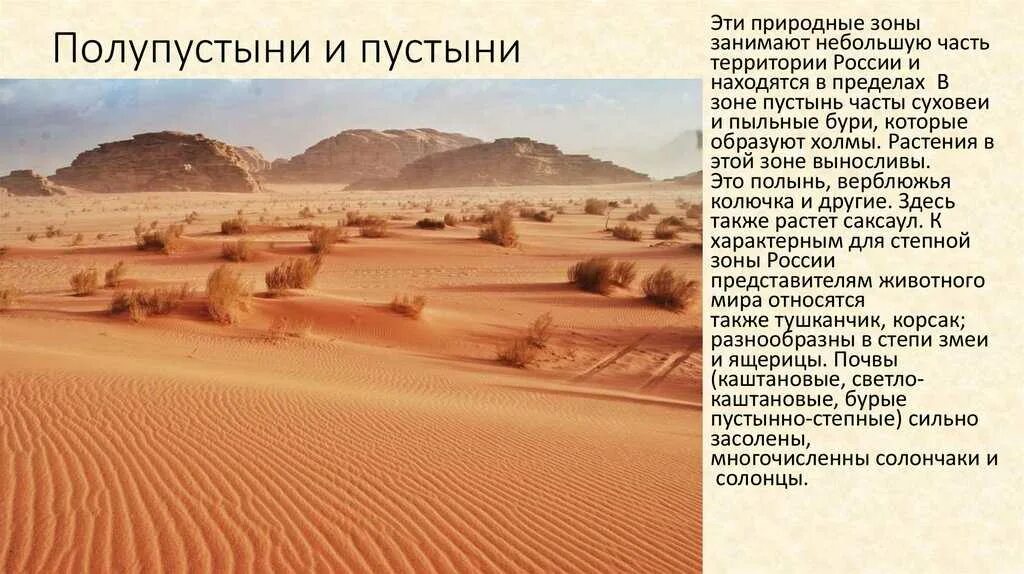 Природная зона пустыня расположение