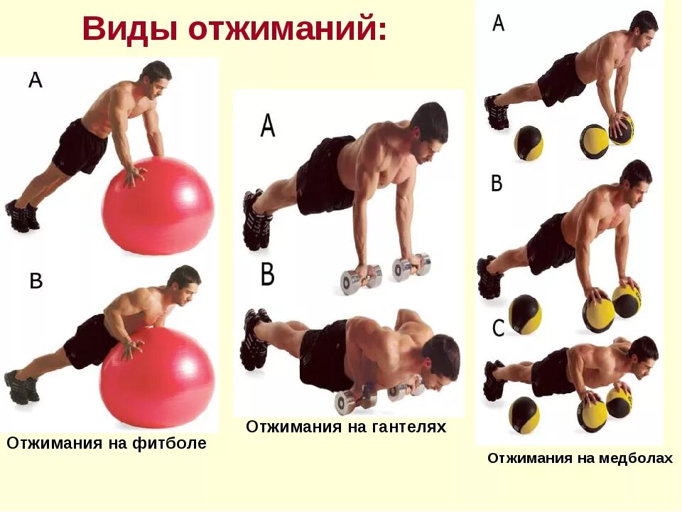 Основные отжимания. Виды отжиманий. Разные виды отжиманий. Отжимание разными способами. Комплекс разных отжиманий.