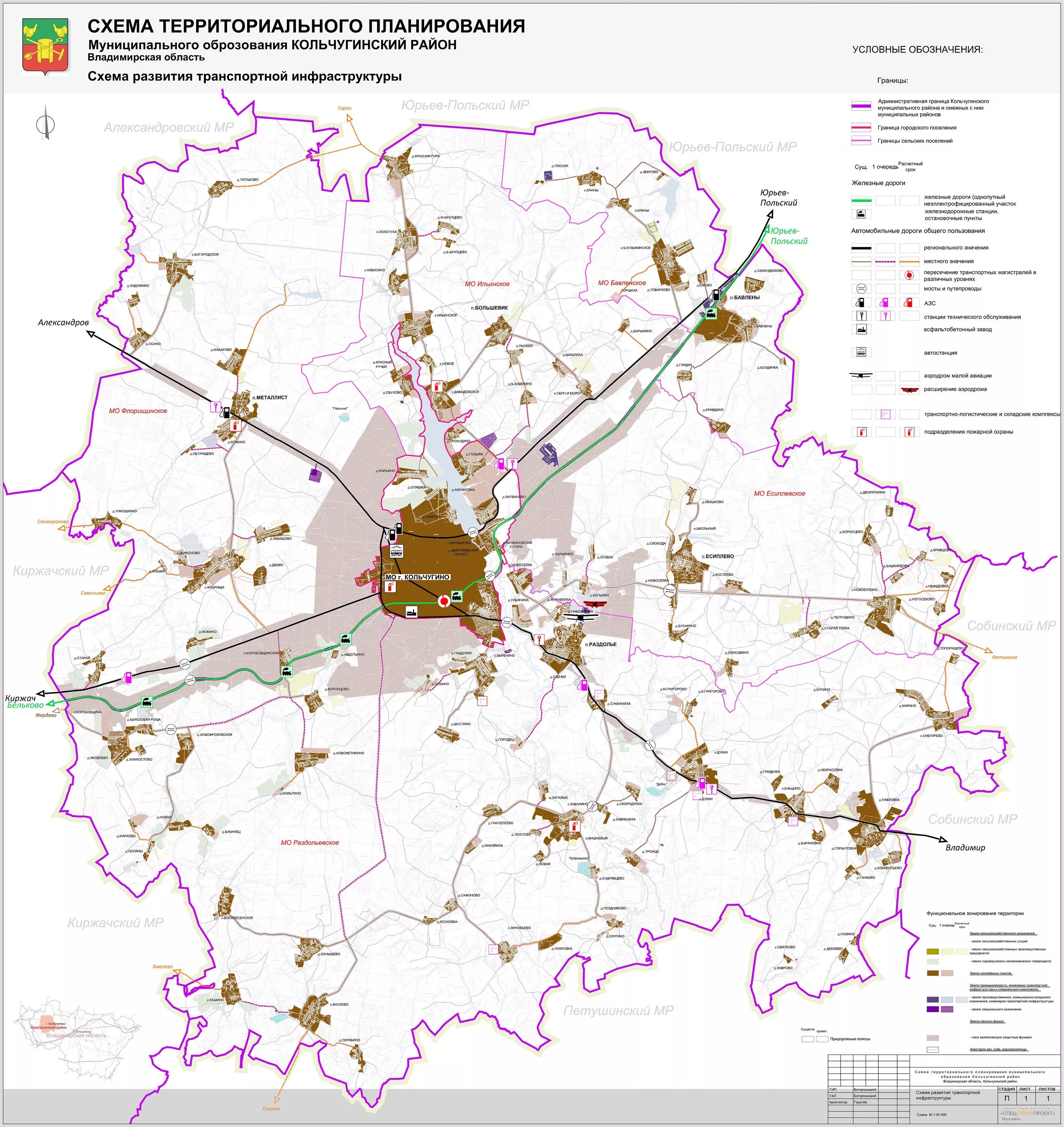 Муниципальное образование киржачский район владимирской области. Муниципальное образование Юрьев-польский район карта. Схема территориального планирования Владимирской области. Транспортная инфраструктура Владимирской области. Карта Кольчугинского района.