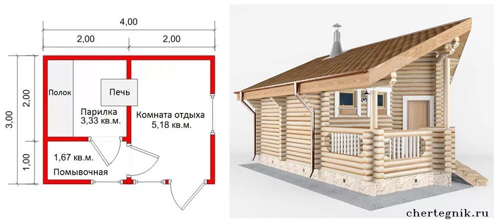 Сколько материала на баню. Планировка бани 3х4 из бревна. Баня 4х3 планировка из бруса. Каркасная баня 4х4. Проект бани из сруба 3х4.