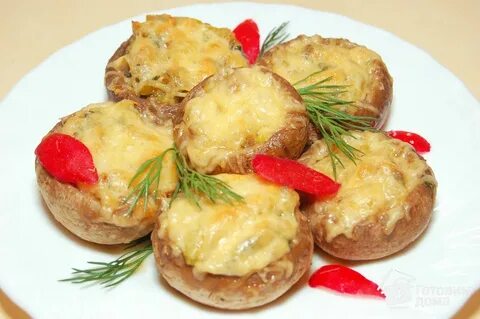 Грибы под сыром в духовке рецепт