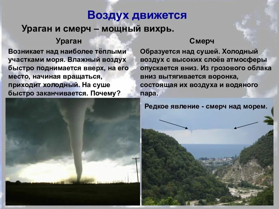 Смерч и ураган разница. Ураган смерч Торнадо. Смерч Торнадо ураган отличия. Различие смерча и урагана. Смерч и торнадо разница