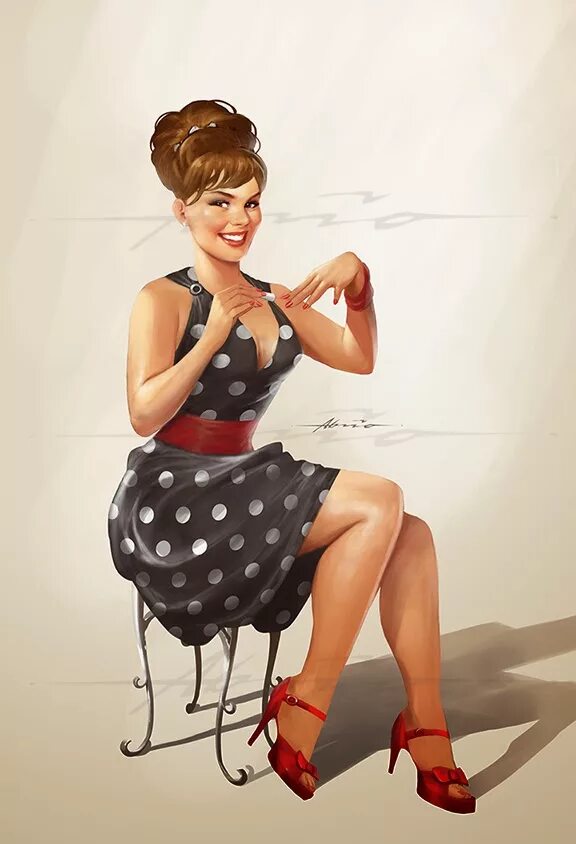 Pin up контора пин ап. Художник abraao lucas. современные иллюстрации в стиле пин ап. арты в стиле пин ап современные. стиль пин ап современный рисунок.