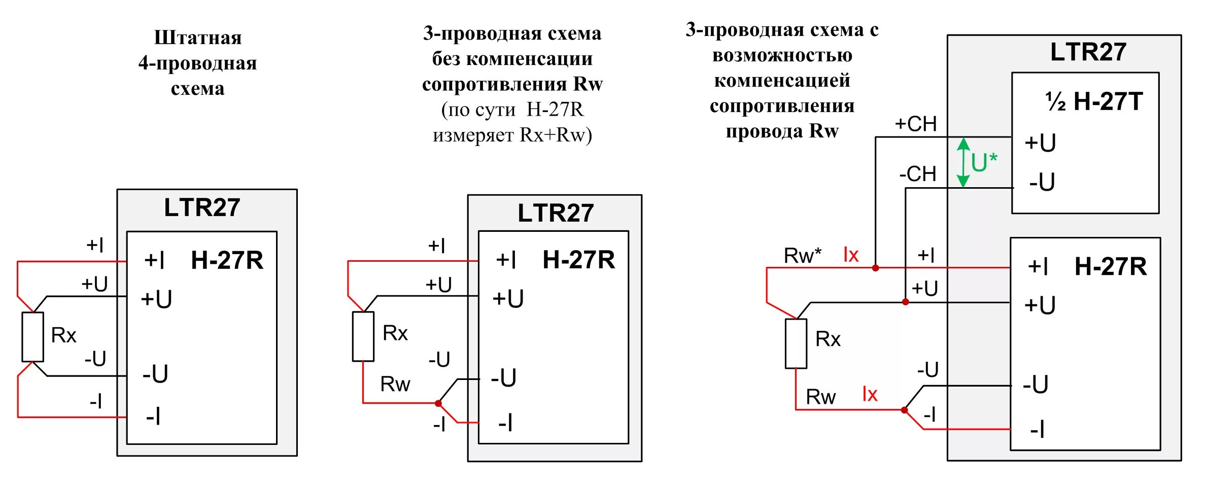 Схема подключения измерительного преобразователя ТСМТ, ТСПТ