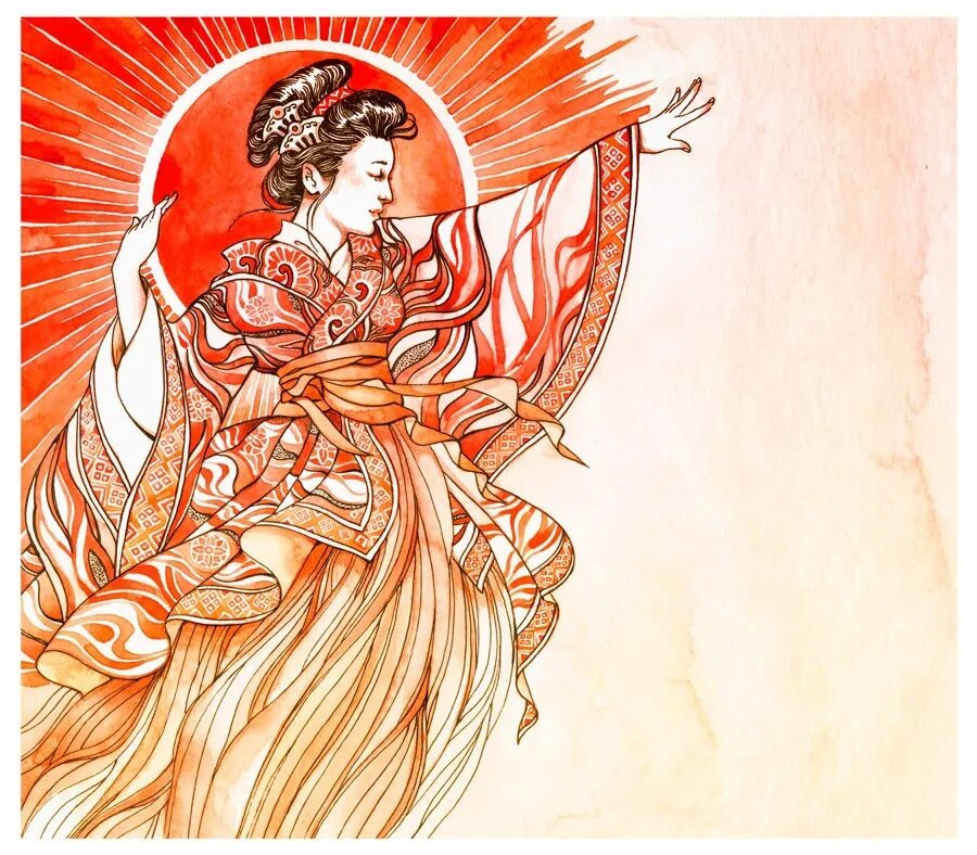 Укрощение богини солнца 12. Японская богиня солнца Аматэрасу. Аматэрасу богиня солнца в Японии. Богиня солнца – Аматерасу синтоизм. Японская мифология богиня Аматерасу.