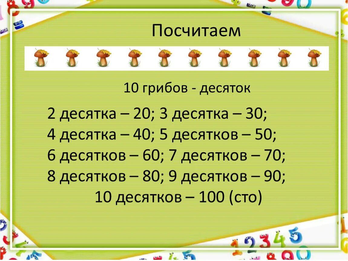 Урок математики десяток счет десятками. 3 Десятка. 2 Десятка. Третий десяток Возраст. Счет десятками.