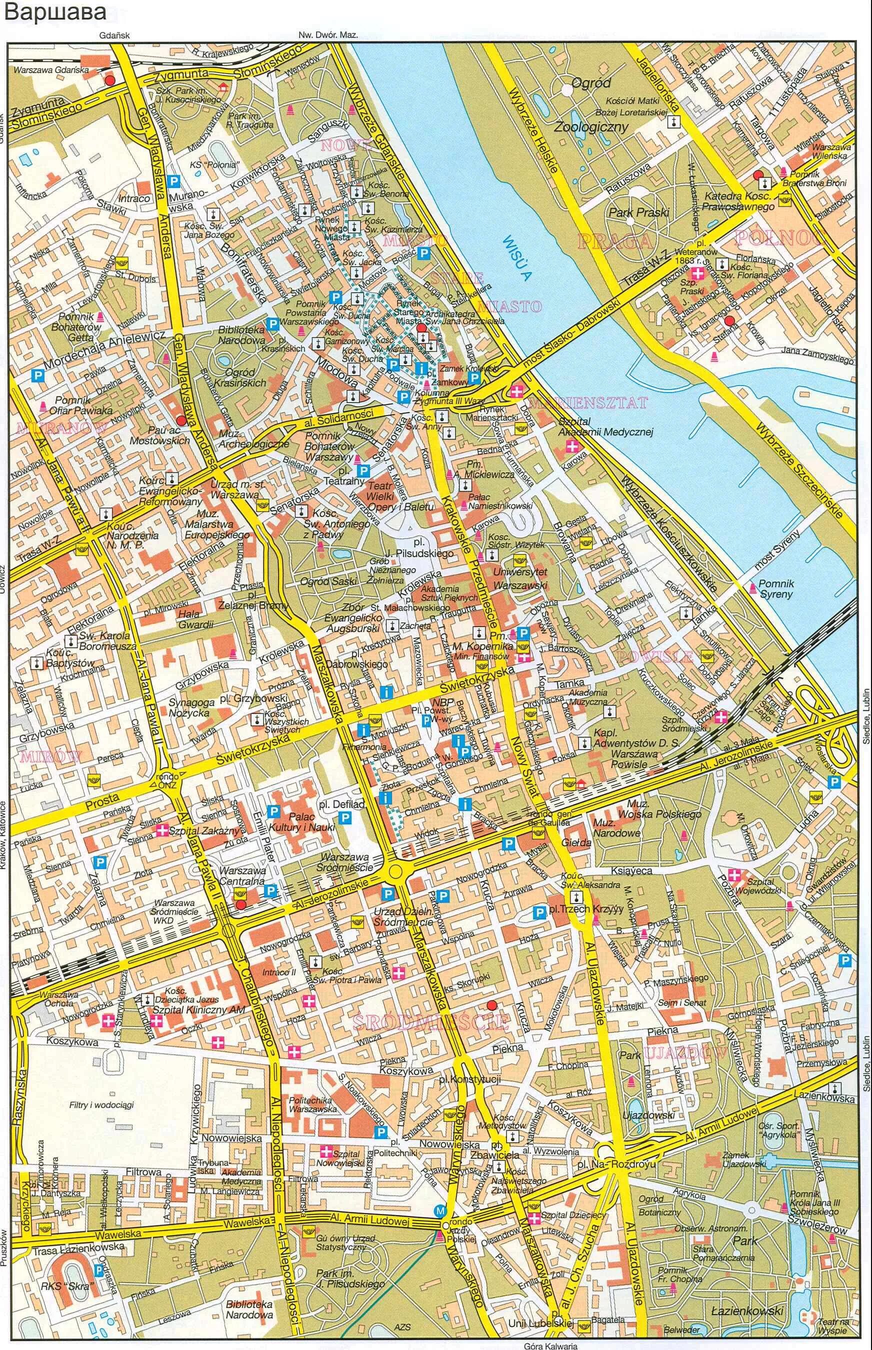 Варшава карта города. Варшава карта города. Варшава старый город карта. План города варшава. Центр варшавы на карте.