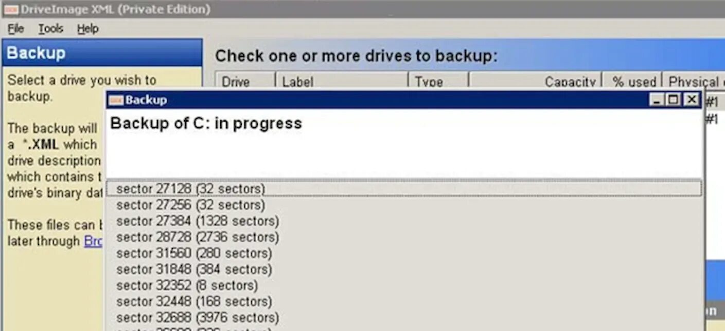 Check backup