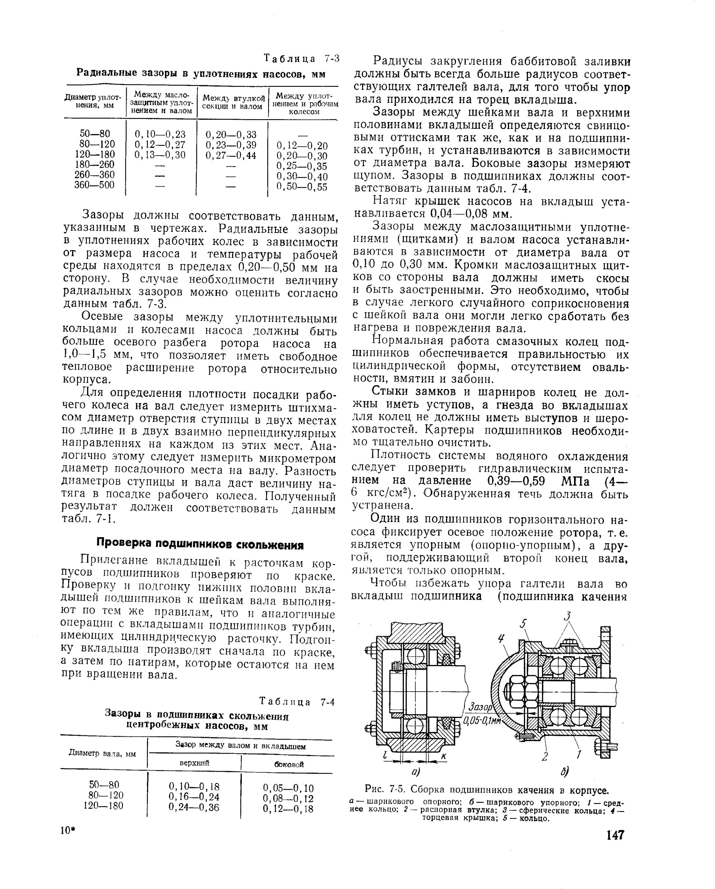 Зазор между вкладышами. Зазоры в подшипников скольжения насосо. Тепловой зазор подшипника насоса. Таблица зазоров подшипников скольжения. Зазоры подшипников скольжения на баббитовой основе.