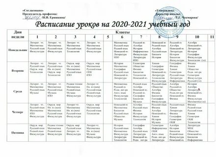 Расписание 99 школы