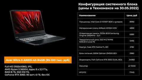 Какие характеристики игрового ноутбука