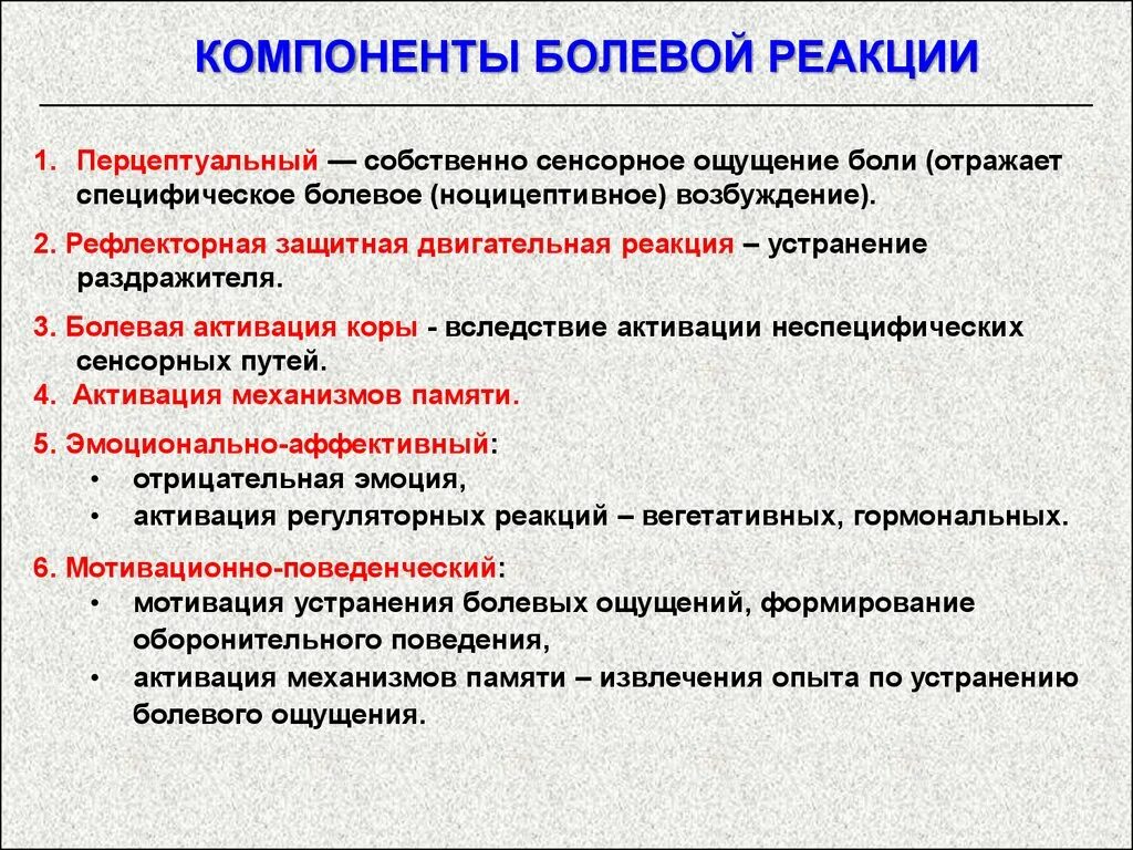 Реакция организма на боль. Компоненты системной болевой реакции. Вегетативные компоненты болевых реакций. Компоненты системной болевой реакции организма. Назовите компоненты болевой реакции.