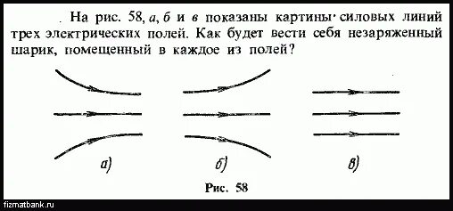 Незаряженный проводящий шар помещают. Незаряженный шар в электрическом поле. Металлический шарик поместили в электрическое поле. На рисунке представлены картинка силовых линий электрического поля. Незаряженный проводящий шар во внешнее поле силовые линии.