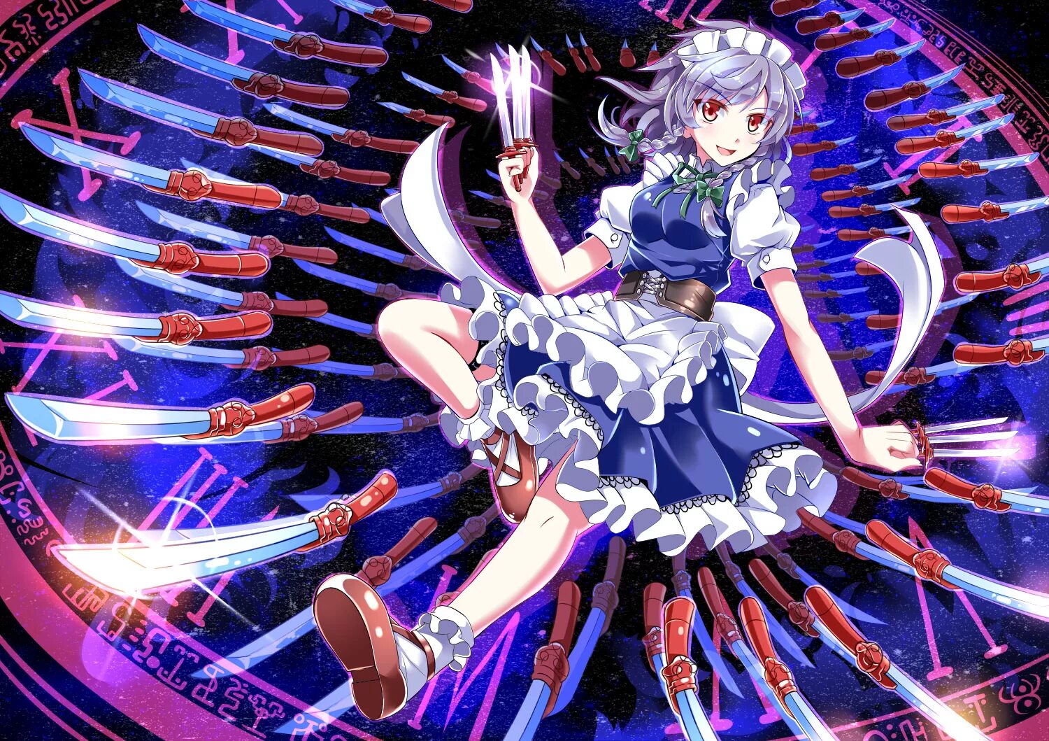 Sakuya izayoi. Тохо сакуя идзаёй. Тоухоу сакуя. Сакуя тохо. Touhou sakuya izayoi.